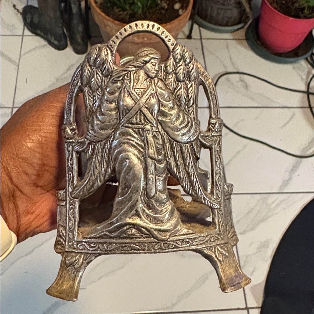 Ornate Silver Angel Figurine